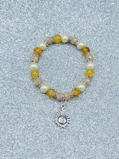 Yellow And Cream Sun Bracelet