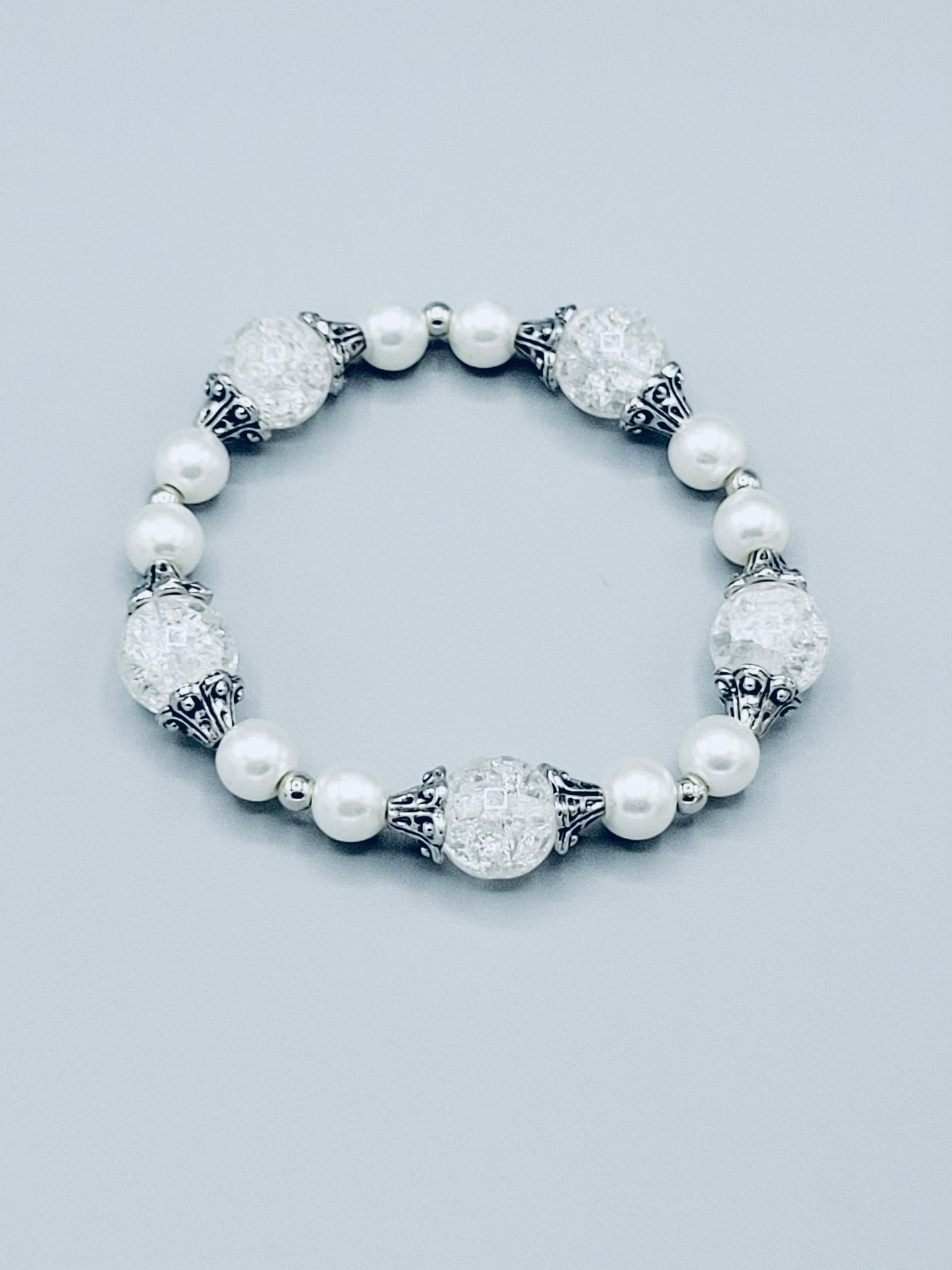 Clear And White Bracelet