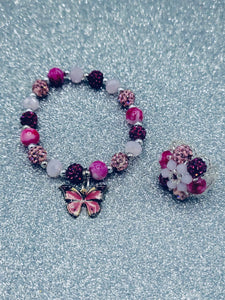 Pink And Fuchsia Butterfly Set