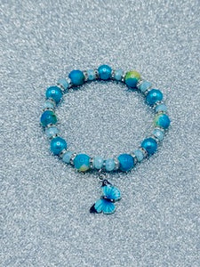 Aquamarine Butterfly Bracelet