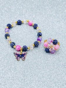 Light Purple And Light Pink Butterfly Set