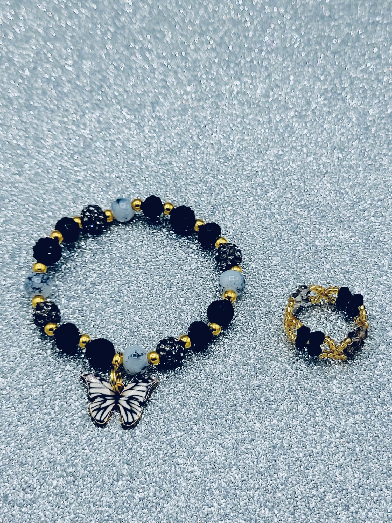 Black And Gray Butterfly Set