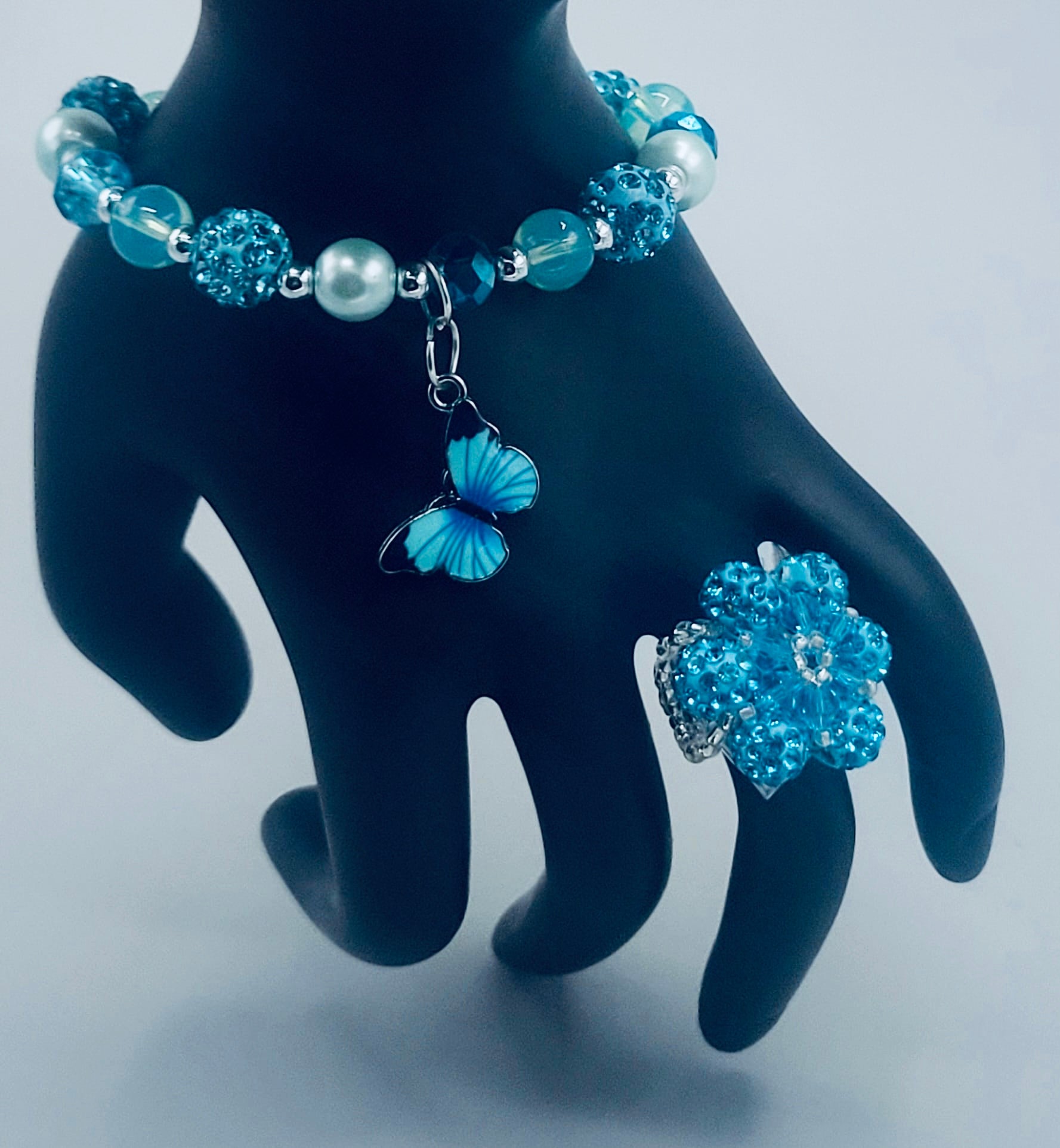 Aquamarine Butterfly Set