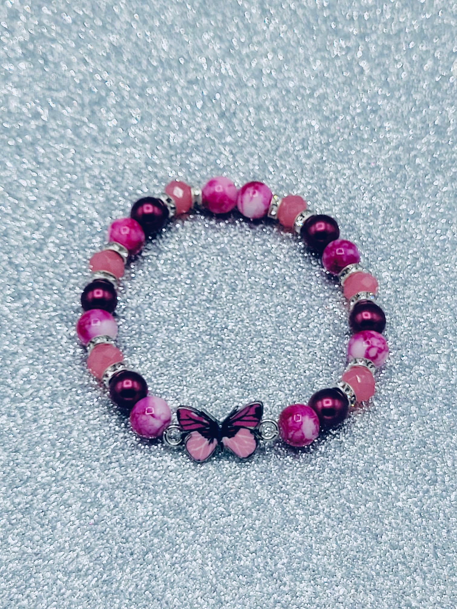 Fuchsia Butterfly Bracelet