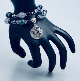 Black And Gray Sun Bracelets Duo