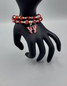 Red Butterfly Bracelets Duo