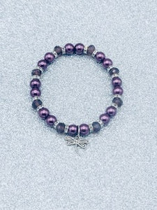 Purple Dragonfly Bracelet