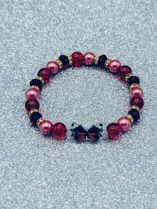 Red And Wine Butterfly Bracelet