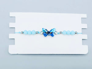 Aquamarine Butterfly Bracelet