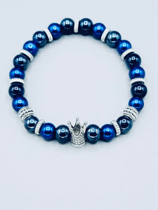 Sapphire Blue Crown Bracelet