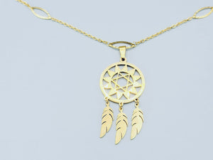 Gold Dreamcatcher Necklace