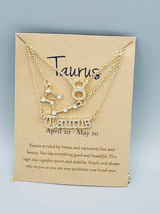 Taurus Zodiac Sign Necklaces