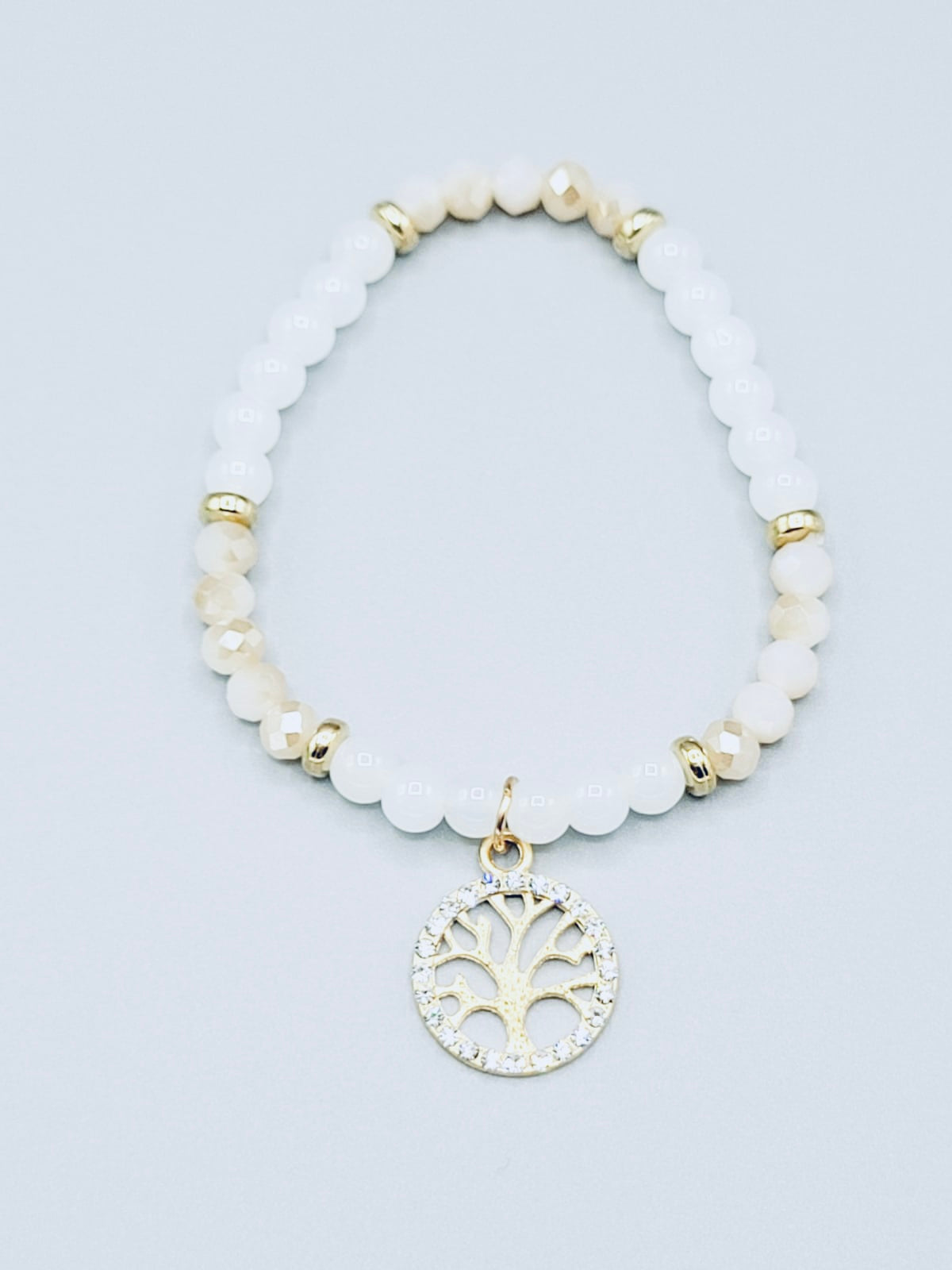 White Tree Of Life Bracelet