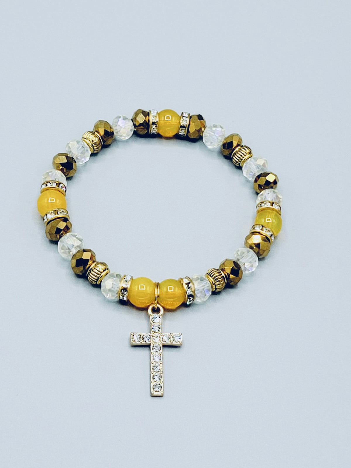 Yellow Cross Bracelet