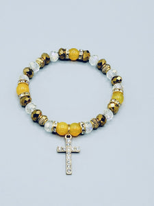 Yellow Cross Bracelet
