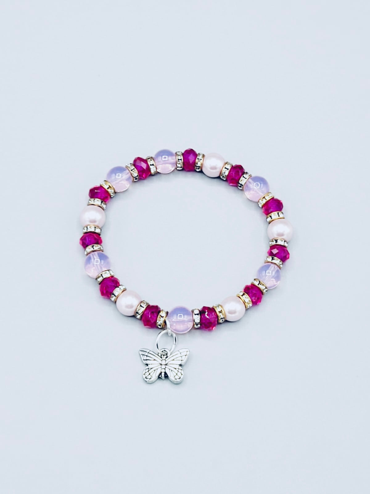 Fuchsia Butterfly Bracelet