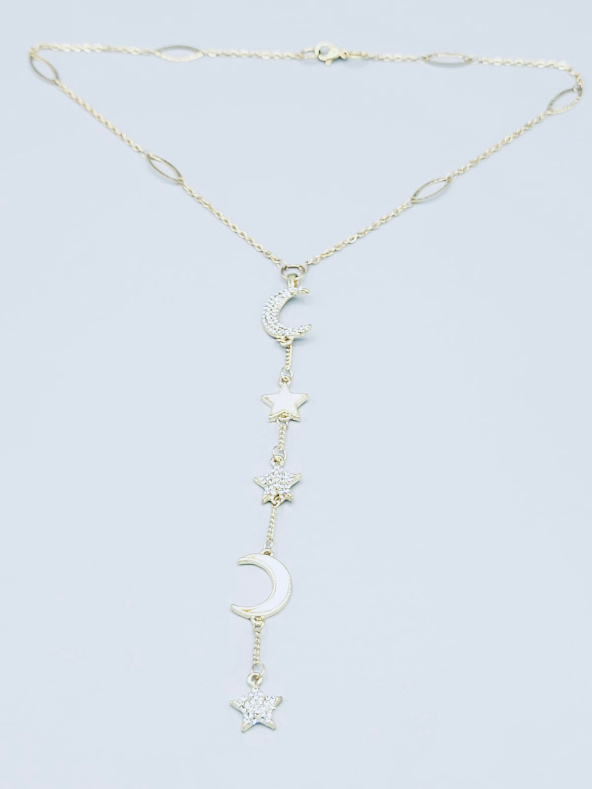 Gold Moon And Star Necklace