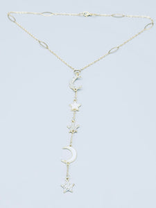 Gold Moon And Star Necklace