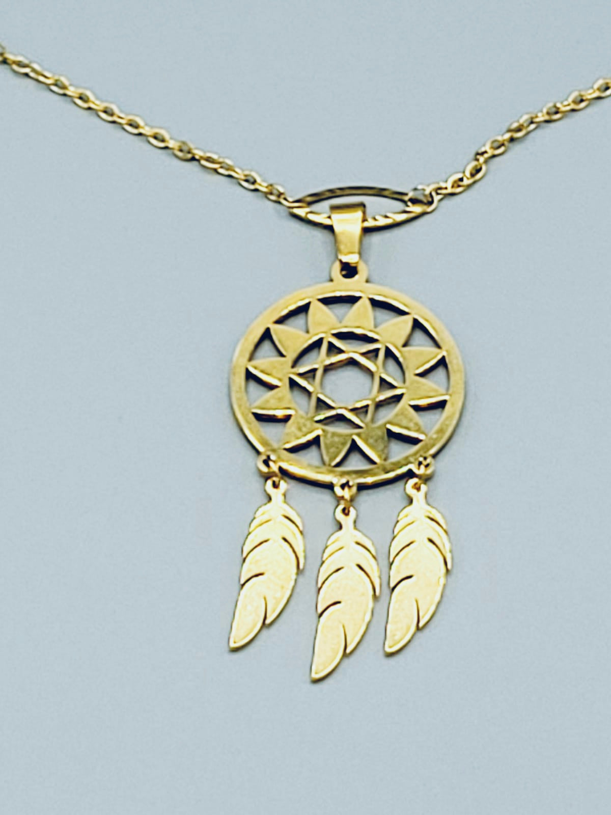 Gold Dreamcatcher Necklace