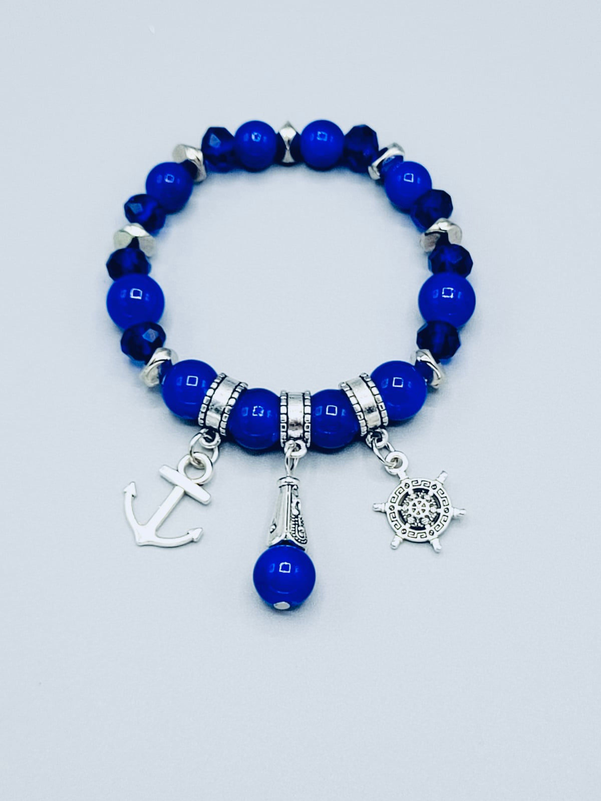 Sapphire Blue Anchor Bracelet