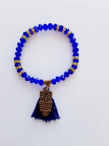 Sapphire Blue Owl Bracelet