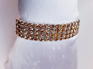 Amber Wide Rhinestone Bracelet