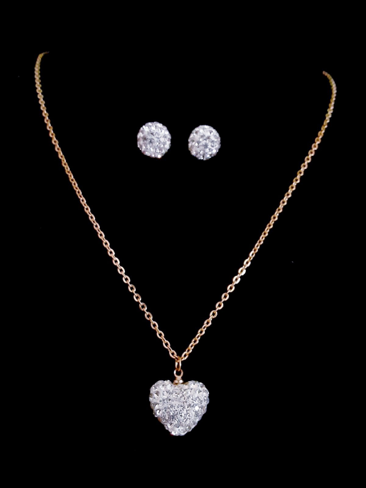 Rhinestone Heart Set