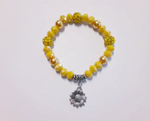 Yellow Sunflower Bracelet