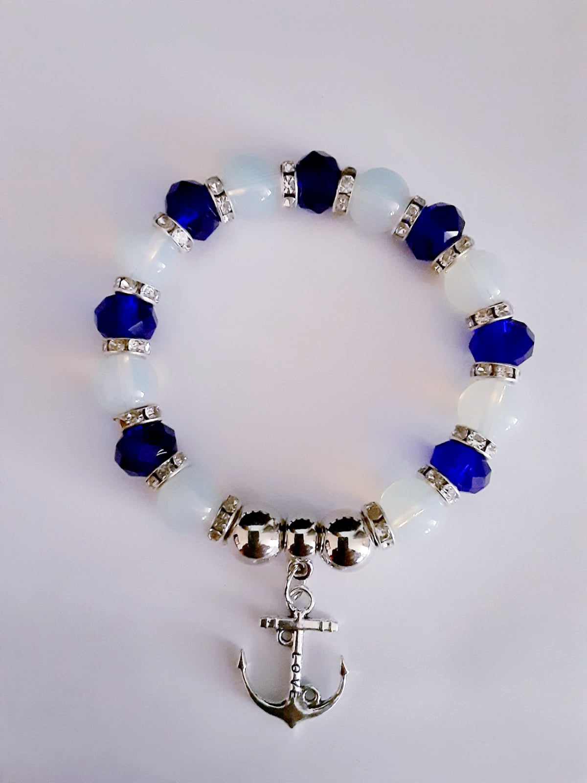 Sapphire Blue Anchor Bracelet