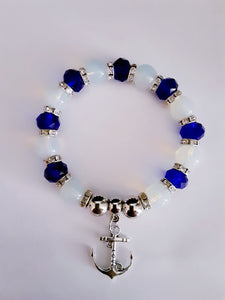 Sapphire Blue Anchor Bracelet