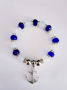 Sapphire Blue Anchor Bracelet