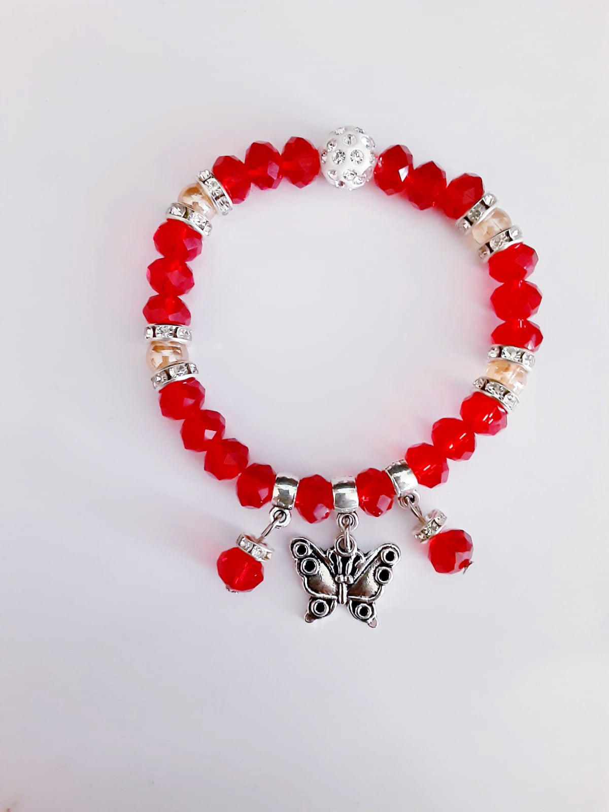 Red Bracelet Butterfly, Bracelets Charms Red, Red Braided Bracelet