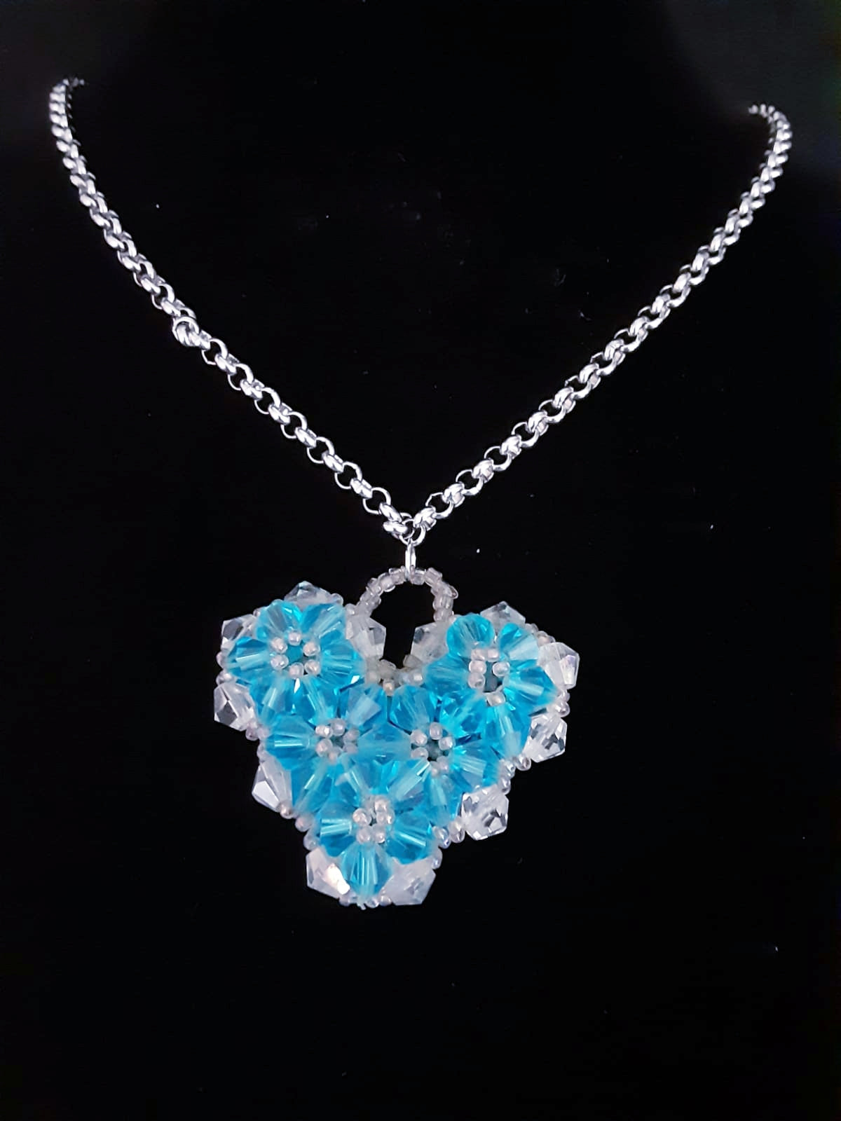 Aquamarine Heart Necklace