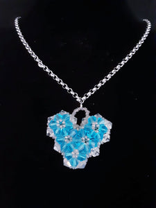 Aquamarine Heart Necklace