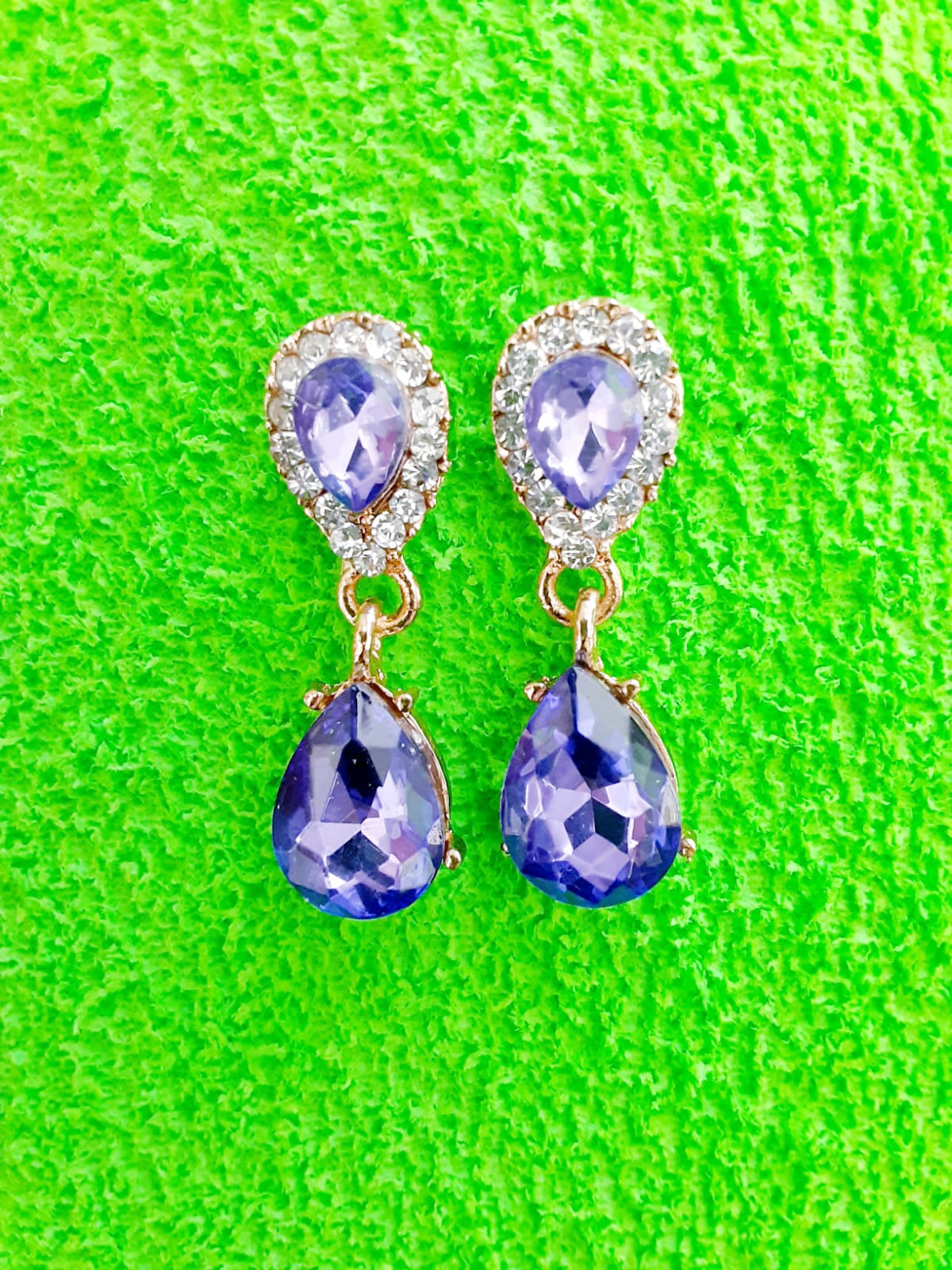 Purple Teardrop Earring