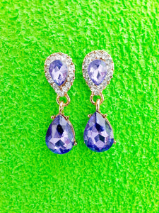 Purple Teardrop Earring