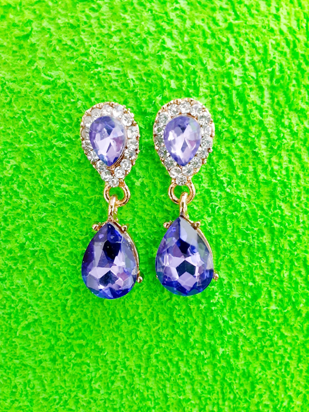 Purple Teardrop Earring