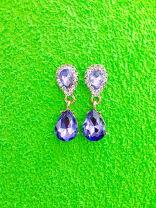 Purple Teardrop Earring