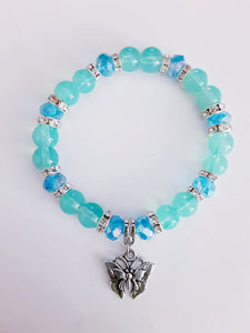 Aquamarine Butterfly Bracelet