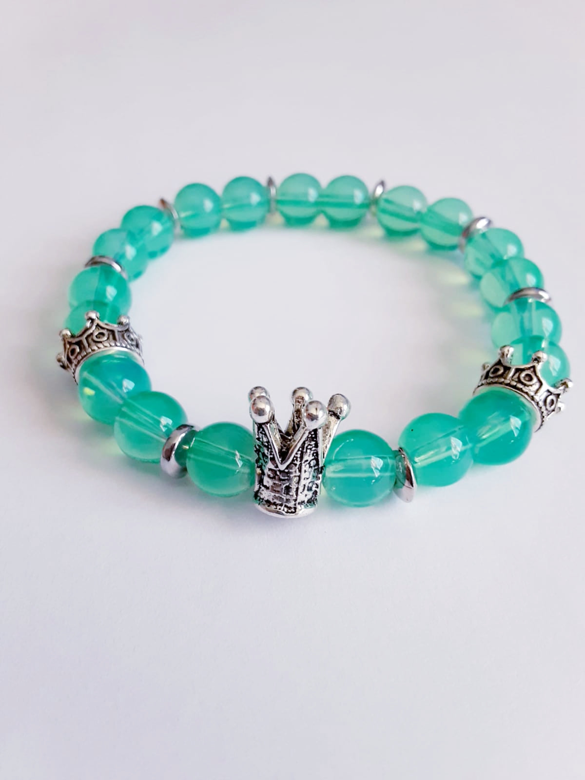 Aquamarine Crown Bracelet