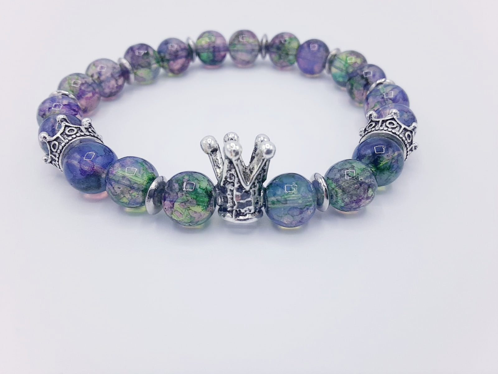 Green And Purple Crown Bracelet