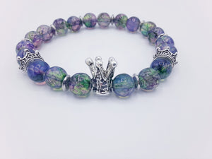 Green And Purple Crown Bracelet