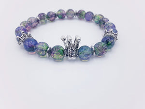 Green And Purple Crown Bracelet