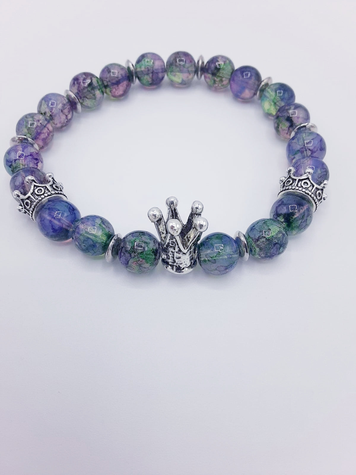 Green And Purple Crown Bracelet