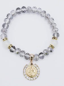 Gray Saint Benedict Bracelet