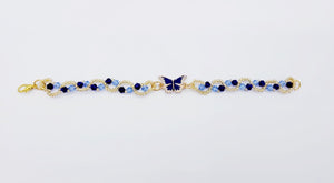 Sapphire Blue Butterfly Bracelet