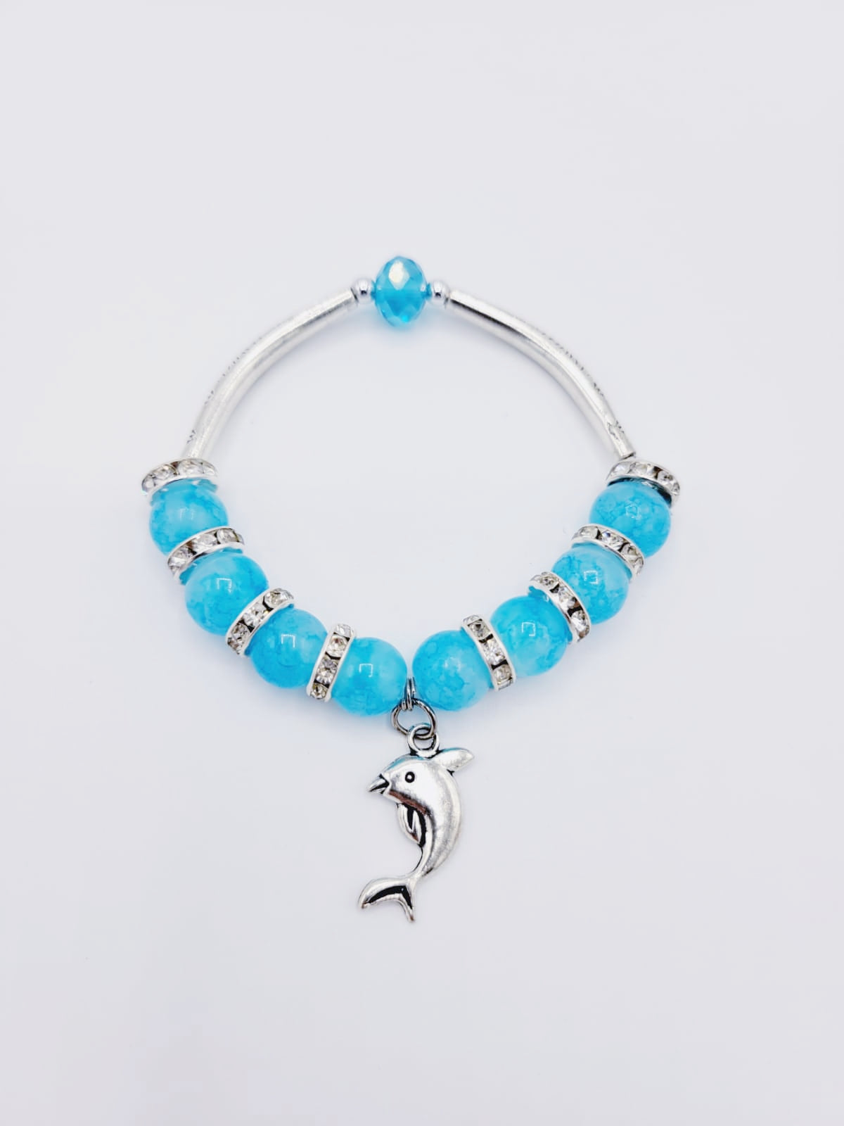 Aquamarine Dolphin Bracelet