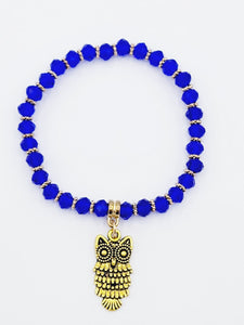 Sapphire Blue Owl Bracelet