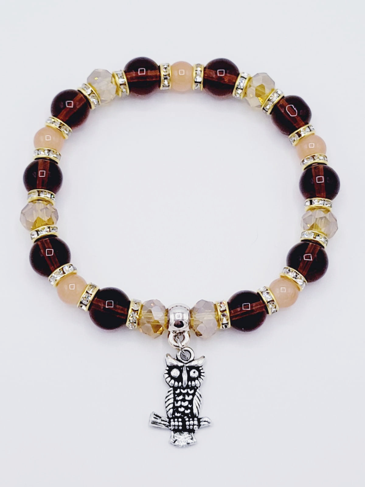 Cream And Brown Owl Bracelet