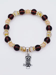 Cream And Brown Owl Bracelet